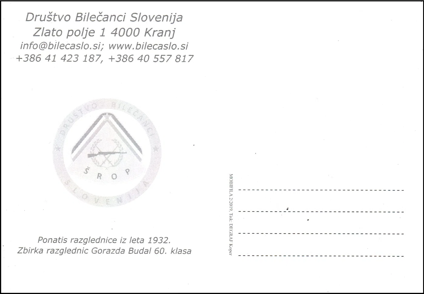 DRUŠTVO BILEČANCI SLOVENIJE - VP 3215 BILEČA